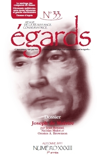 Dossier Joseph de Maistre (Revue Égards)